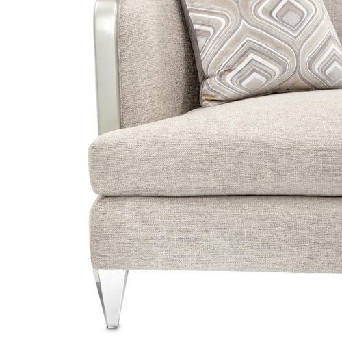 AICO Furniture Camden Court Chair and Half in Platinum