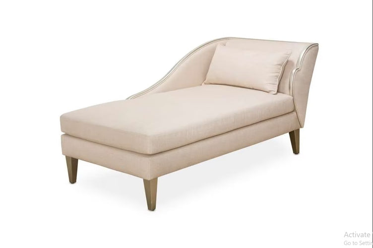AICO Furniture Camden Court LAF Chaise in Platinum