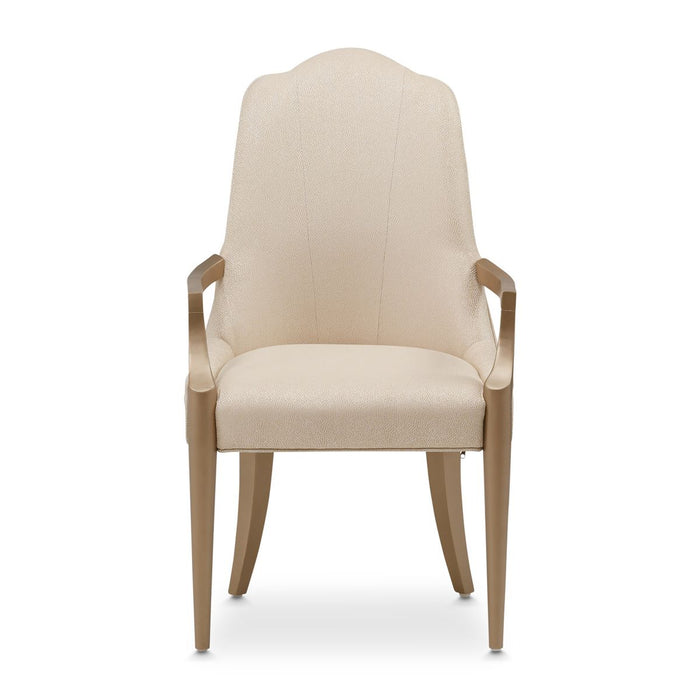 AICO Malibu Crest Arm Chair in Crotch Mahogany (Set of 2)