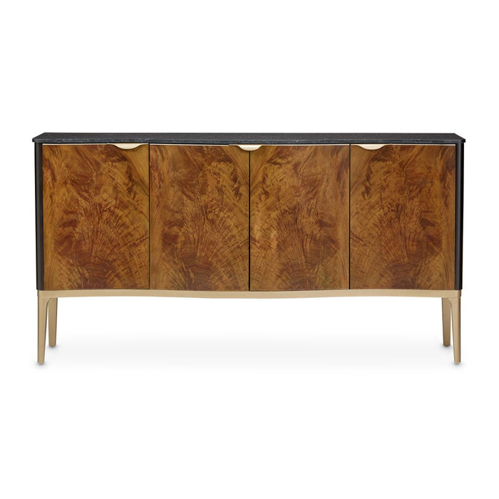 AICO Malibu Crest Sideboard in Crotch Mahogany