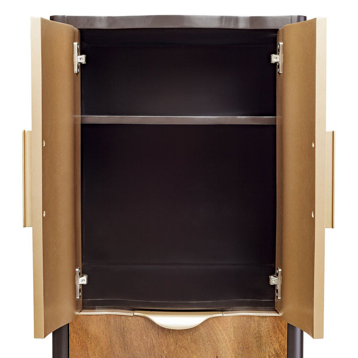 AICO Malibu Crest Swivel Lingerie Chest in Crotch Mahogany