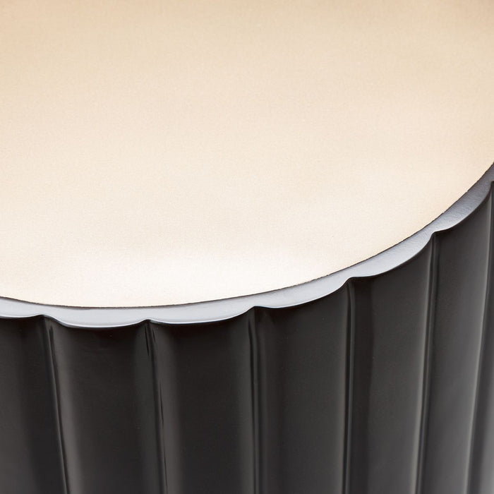 AICO Malibu Crest Round Chairside Table in Dark Espresso