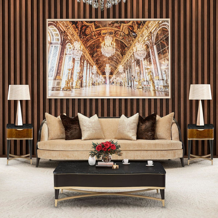 AICO Malibu Crest Sofa in Dark Espresso