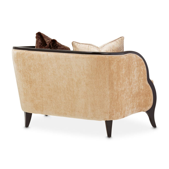 AICO Malibu Crest Chair & A Half in Dark Espresso