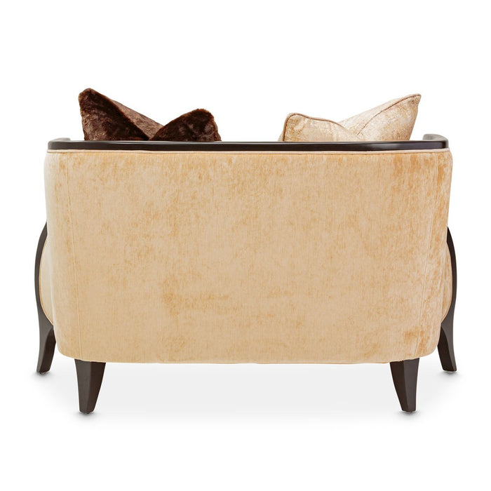 AICO Malibu Crest Chair & A Half in Dark Espresso