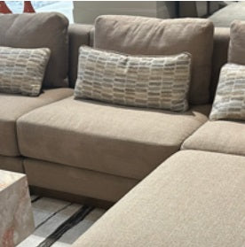 AICO Furniture Portrait Armless Chair Toffee in Sienna Brown image