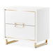 AICO Furniture Palm Gate Nightstand in Cloud White image