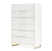AICO Furniture Palm Gate 6 Drawer Chest in Cloud White image