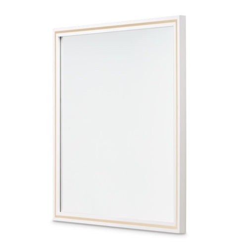 AICO Furniture Palm Gate Wall Mirror in Cloud White image