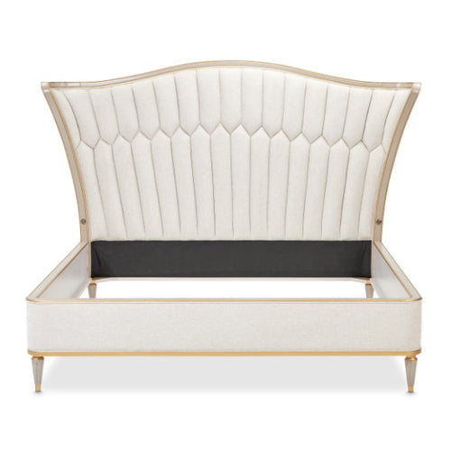 AICO Furniture St.Charles King Upholstered Bed in Dove Gray