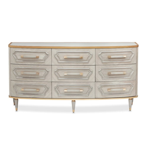AICO Furniture St.Charles Dresser in Dove Gray
