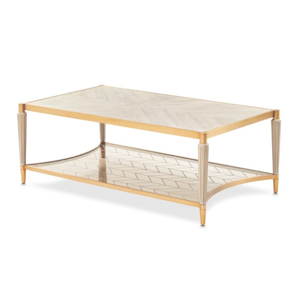 AICO Furniture St.Charles Rectangular Cocktail Table in Dove Gray image