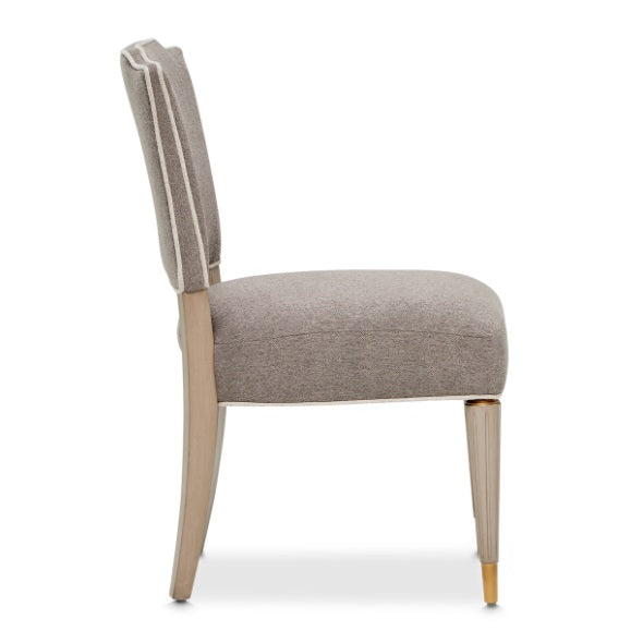 AICO Furniture St.Charles Vanity Chair in Dove Gray