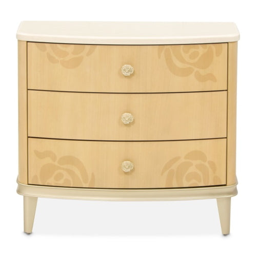 AICO Furniture Camellia Field Nightstand in Caramel