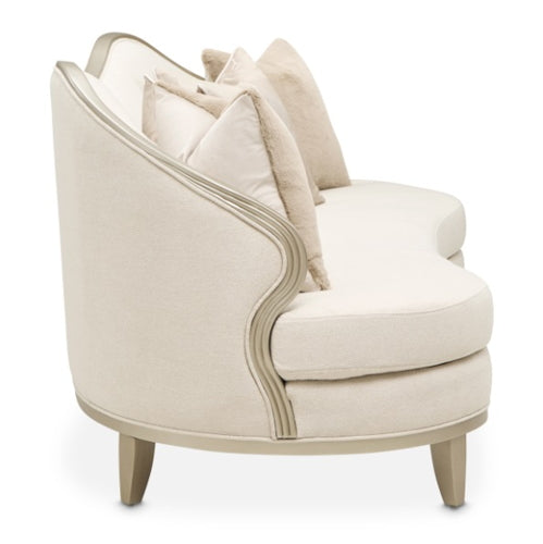 AICO Furniture Camellia Field Sofa Cornsilk in Caramel