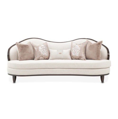 AICO Furniture Camellia Field Sofa in Warm Pecan