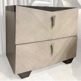 AICO Furniture Fantosini Nightstand in Silver Mist image