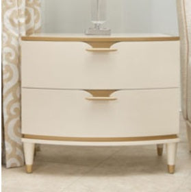 AICO Furniture La Terrazza Large Nightstand in Creamy Pearl image