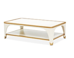 AICO Furniture La Terrazza Rectangular Cocktail Table in Creamy Pearl image