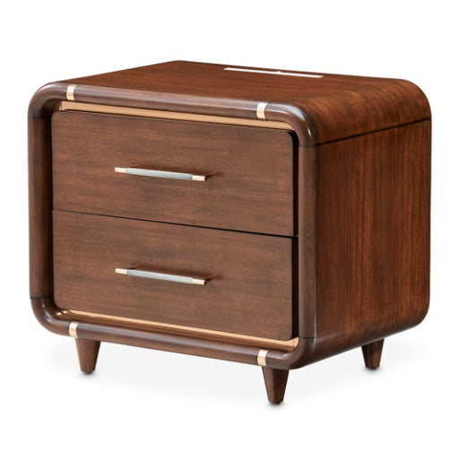 AICO Furniture Mason Park Nightstand in Umber image
