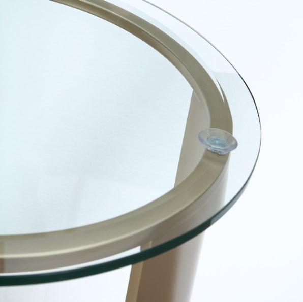 AICO Furniture Houston Chairside Table in Brushed Gold