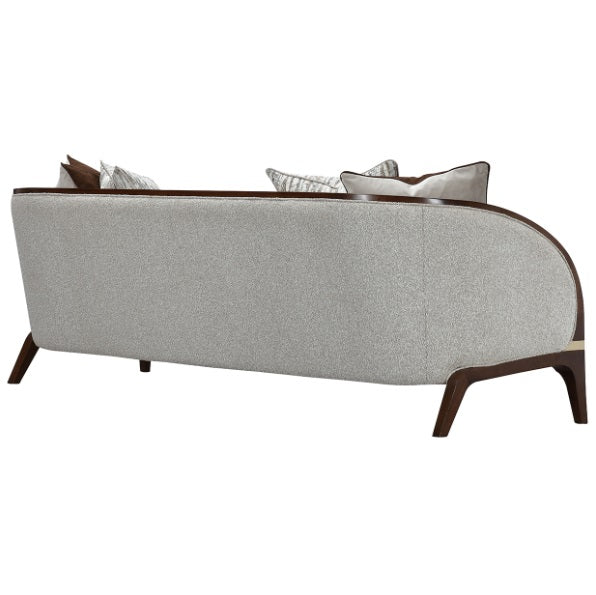 AICO Furniture Houston Sofa Pebble in Walnut