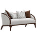 AICO Furniture Houston Loveseat Pebble in Walnut image