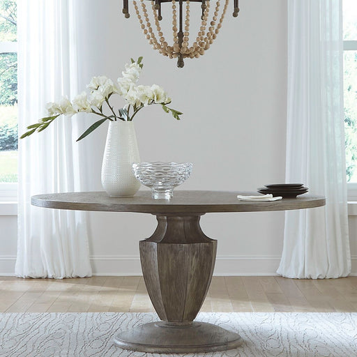 Liberty Furniture Westfield Round Pedestal Table in Havana Brown image