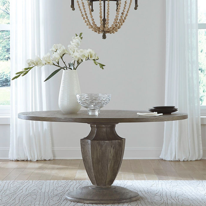 Liberty Furniture Westfield Round Pedestal Table in Havana Brown image