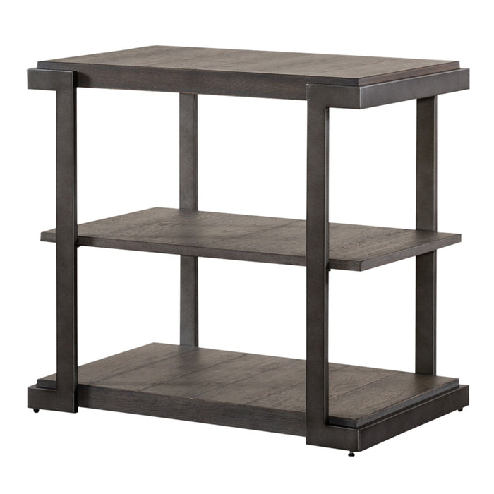 Modern View Tiered End Table in Gray