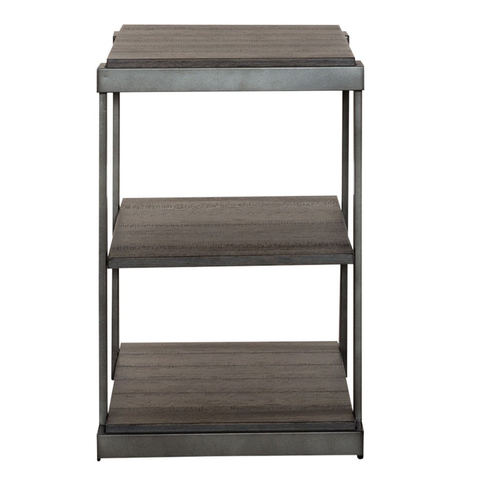 Modern View Tiered End Table in Gray