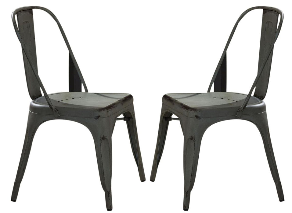 Liberty Furniture Vintage Dining Series Bow Back Dining Side Chair in Green (Set of 2) image