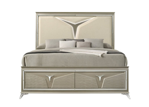 Galaxy Home Samantha King Bed in Silver image