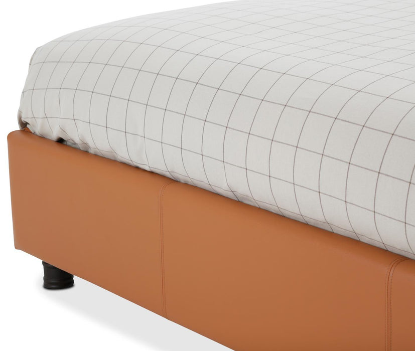 21 Cosmopolitan Queen Upholstered Wing Bed in Orange
