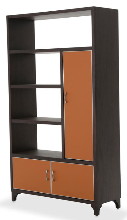21 Cosmopolitan Right Bookcase in Umber/Orange