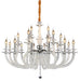 Lighting San Marco 21 Light Chandelier in Opalescent and Chrome image