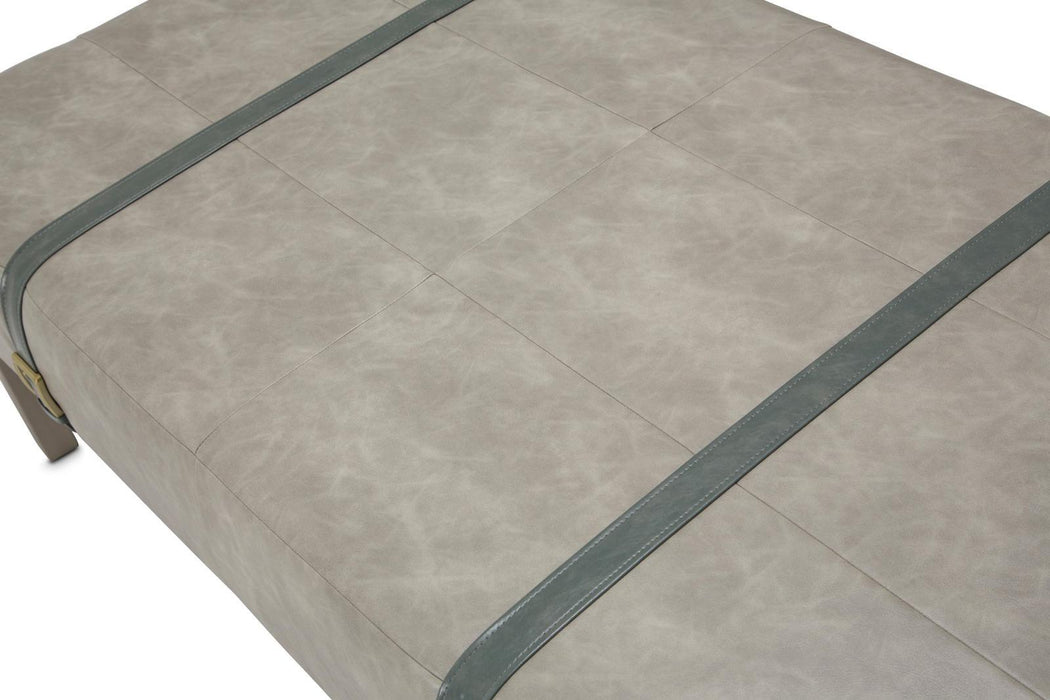 Menlo Station Rectangular Cocktail Ottoman in DoveGray