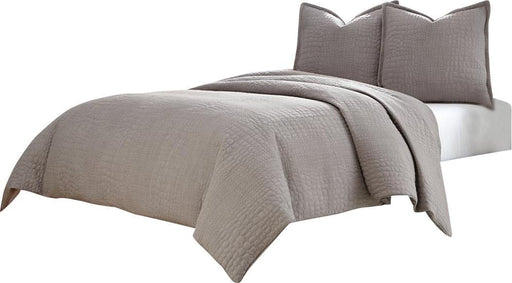 Trent 3-pc King Coverlet/Duvet Set in Gray image