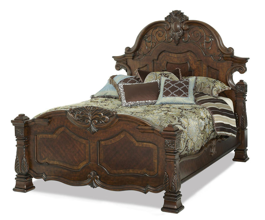 Windsor Court King Mansion Bed in Vintage Fruitwood finish