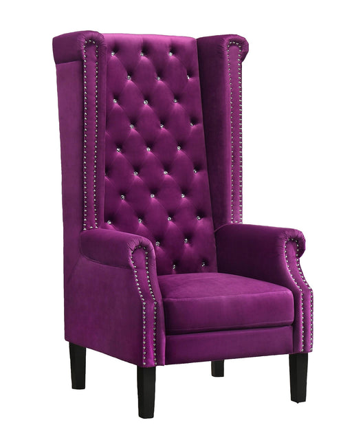 Bollywood Transitional Style Purple Accent Chair image
