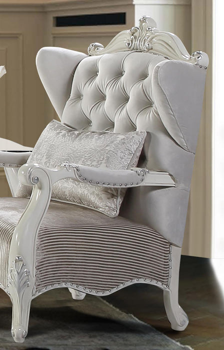 Juliana Traditional Style Chair in Pearl White finish Wood
