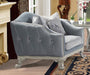 Venus Transitional Style Chair in Silver finish Wood image