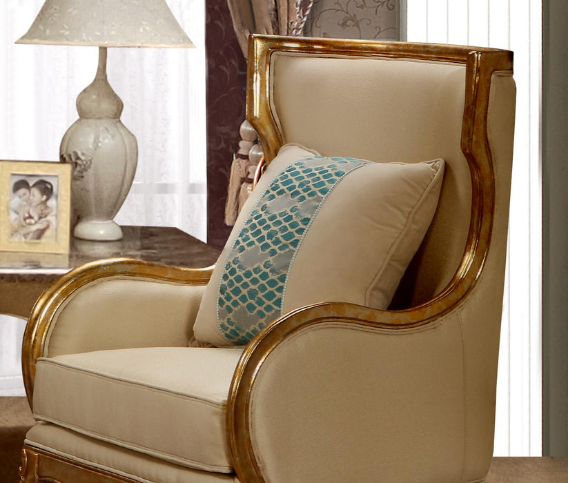 Majestic Transitional Style Chair in Gold finish Wood