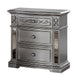 Pamela Transitional Style Nightstand in Silver finish Wood image