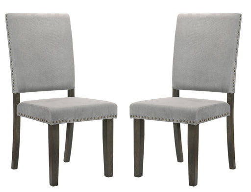Asbury Transitional Style Dining Chair in Gray Fabric image