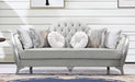 Natalia Transitional Style Sofa in Silver finish Wood image