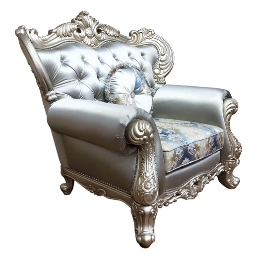 Ariel Transitional Style Chair in Silver finish Wood image