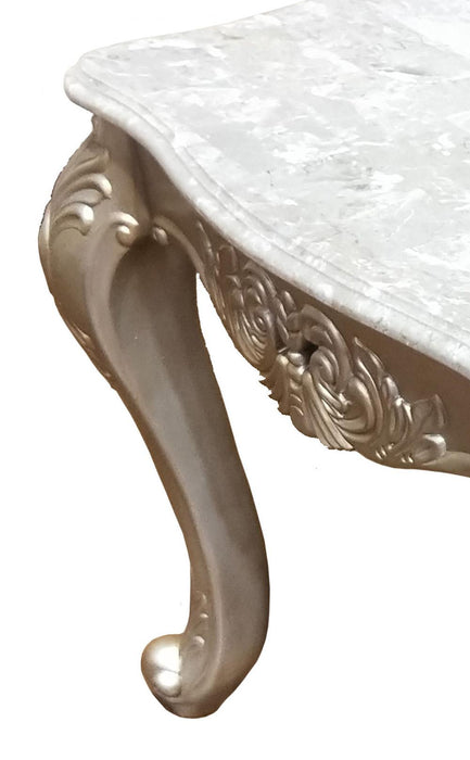 Emily Transitional Style End Table in Champagne finish Wood