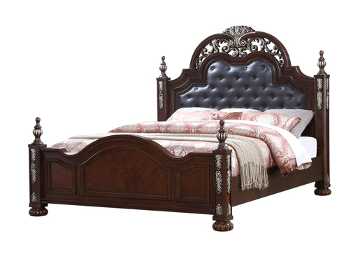 Rosanna Traditional Style King Bed in Cherry finish Wood image