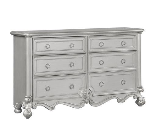 Adriana Transitional Style Dresser in Silver finish Wood image